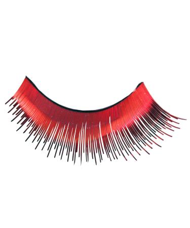 Eulenspiegel 000069 - Artificial eyelashes metallic red 1 ml special eyelash glue instructions for carnival theme party
