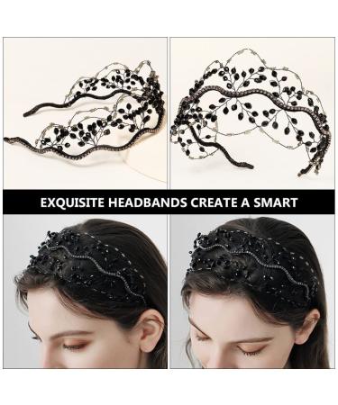 Beaupretty Crystal Wedding Headband - Black Rhinestone Tiara for Bride & Bridesmaids - Buy Online on GoSupps.com