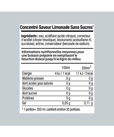 SodaStream Sugar Free Lemonade Concentrate for Sparkling Water and Soda Machine | Prepare up to 9 Liters of Lemonade in Seconds 440ml - Buy Online on GoSupps.com
