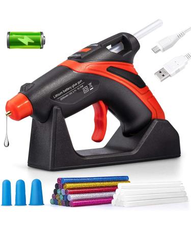 Cordless Hot Glue Gun Fast Preheating Gun Kit with 30 Pcs Sticks USB Rechargeable Melt Tools for Quick Home Repairs  Arts  Crafts  DIY and Festival Decorations