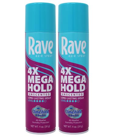 Rave Hs 4x Mega Unscnted Size 11z (PACK OF 2) 11 Ounce (Pack of 2)