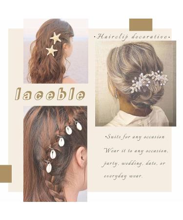 Iaceble Vintage Gold Leaf Hair Clip - Bohemian Greek Goddess Barrette for Women and Girls - Buy Online on GoSupps.com