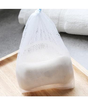 Exfoliating Mesh Soap Pouch | Bubble Foam Net Soap Sack | Orange Drawstring Holder for Body & Facial Cleaning - Buy Online on GoSupps.com