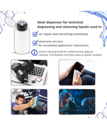 LALILL Dispenser Pump for Liquids - 200ml Nail Polish & Manicure Remover Bottle - International Shipping Available - Buy Online on GoSupps.com