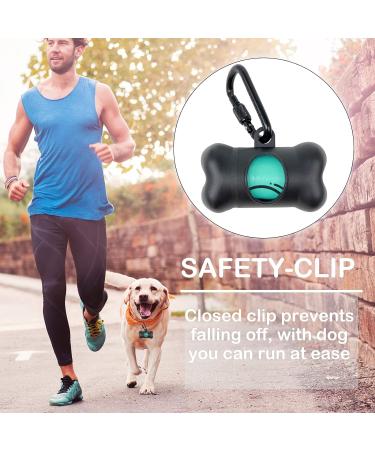 YUCHIYA Dog Poop Pickup Bags Holder Dispenser with Standard-Sized Leak-Proof Scented Doggy Waste Bags and Carabiner Hook and Loop Fastener Never Loose on Leash Lead Again Black 1 Holder 15 Bags - Buy Online on GoSupps.com