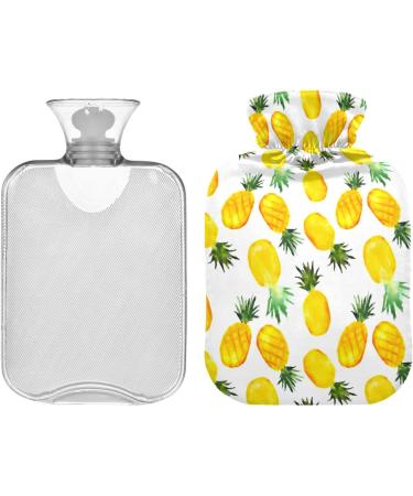 Hot Water Bottles with Pineapple Cover - 2L Pain Relief & Sore Muscle Warmer for Arthritis & Cold Feet | International Shipping - Buy Online on GoSupps.com