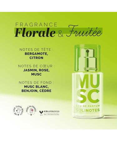 SOLINOTES Musk Perfume for Women - Eau De Parfum | Delicate Floral and Soothing Scent - Made in France - Vegan - 0.5 fl.oz - Buy Online on GoSupps.com