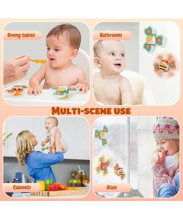 Welan Saugnapf Baby Toy Set - 3 Funny Sensory Water Toys for Infants - Bath Tub Toys (1 Year+) - Butterflies Bees & Snails - Buy Online on GoSupps.com
