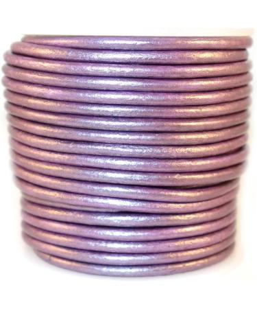 Cords Craft 1mm Metallic Lavender Leather Cord - 21.87 Yards | Jewelry Making Bracelets Necklaces DIY Projects - Buy Online on GoSupps.com