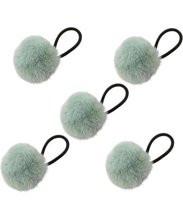 Hair Rope for Girls Girls' Colorful Pompom Hair Ring Ties Chic Pompom Hair Rope for Ponytail Fashionable Girls Hair Accessories for Daughter Sister Green - Buy Online on GoSupps.com