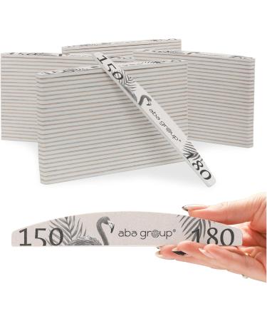 ABA Group Flamingo Set of 100 Nail Files 150/180 - Professional Nail Files - Crescent Moon - Foil Accessories for Additional and Gel Nails - Disposable Files for a Beauty Salon - Nail Dart Set - Buy Online on GoSupps.com
