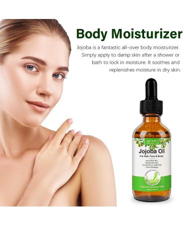 Organic Jojoba Oil for Hair Growth, Scalp Nourishment, Anti-Breakage, Anti-Loss, Anti-Dandruff - Cold Pressed Unrefined Formula - Buy Online on GoSupps.com