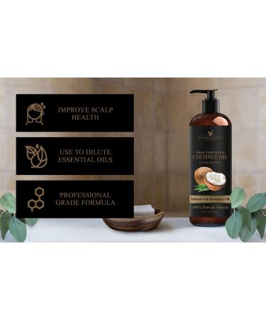 Rosemary-Infused Fractionated Coconut Oil - 100% Pure & Natural Carrier Oil for Essential Oils, Massage, Hair & Body - 8 fl. Oz - Buy Online on GoSupps.com