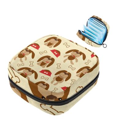 Menstruation pad bag with zipper women's napkin bag tampons collective bags for women and girls (nice little dog food)
