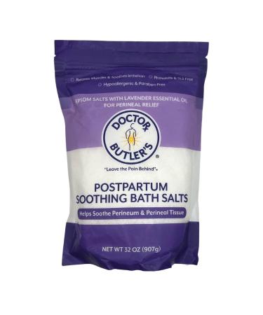 Doctor Butler s Postpartum Soothing Bath Salts   Epsom Bath Salts for Women for Postpartum Recovery  Hemorrhoids  Discomfort  and Helps Soothe Perineum and Perineal Tissues After Birth (32 oz.)