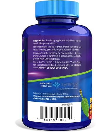 Focus Factor Kids Extra Strength Chewable Brain Health Vitamins - 120 Count, Gluten & Dairy Free for Children - No Artificial Sweetener - Buy Online on GoSupps.com