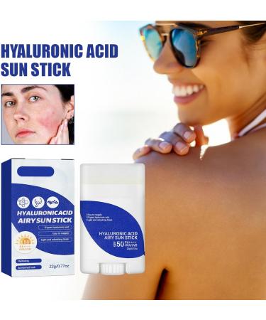 Hyaluronic Acid Watery Sun Stick Sun Sunscreen Korean Face Sunscreen SPF50+ PA++++ Face Moisturiser Hyaluronic Acid Sunscreen Face Sun Cream Anti Aging Sunscreen Daily Sunscreen With No White Cast - Buy Online on GoSupps.com