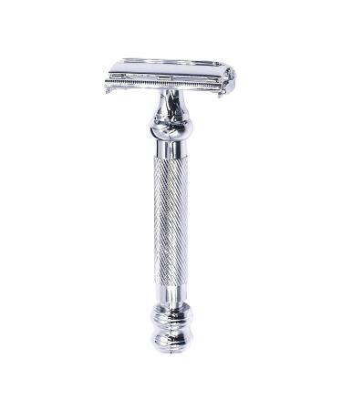 Parker 99R - Long Handle Heavyweight Butterfly Open Double Edge Safety Razor for Men + 5 Premium Platinum Blades - Buy Online on GoSupps.com