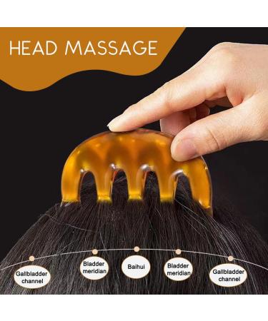 Massage Comb - Wide Tooth Head Massager & Acupuncture Tool for Fatigue Relief | Gua Sha Massaging Comb - Buy Online on GoSupps.com