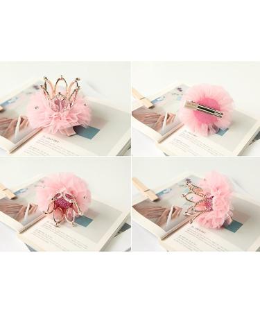 Girl's Diamond Crown Hair Pin - Princess Flower Rhinestone Tiara Party Accessory - Buy Online on GoSupps.com