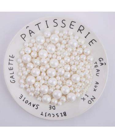 Edible Candy Cake Decoration White Pearl 4.23 Ounces Birthday Halloween Thanksgiving Christmas party Team Dinner Cake Cupcake Cookies for Dessert Sprinkles - Buy Online on GoSupps.com