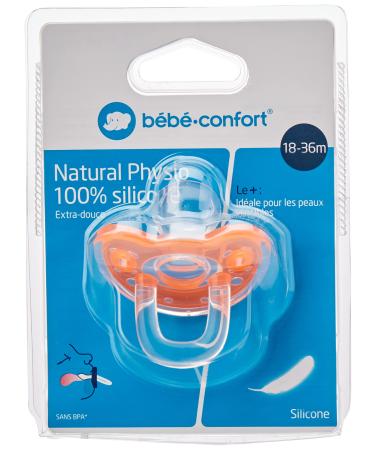 B b confort Natural Physio pacifier made of silicone 18/36 months random colour selection