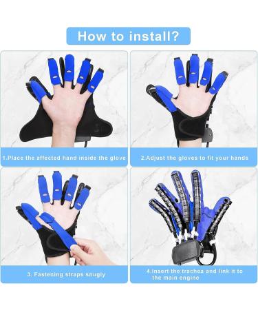 Upgraded Rehabilitation Robot Gloves Two Hands Can Exercise At The Same Time for Arthritis Stroke Hemiplegia Cerebral Palsy Hand Paralysis Patients Physiotherapy Device(Size:M Color:blue) Medium blue - Buy Online on GoSupps.com
