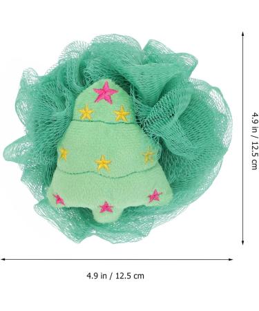 Lurrose Christmas Bath Sponge Soft: 2 Pieces Santa Claus Xmas Tree Design Shower Loofahs Pouf Ball Holiday Shower Essential Bag Fillers Party Favors Supplies 18x12.5cm Assorted Color - Buy Online on GoSupps.com