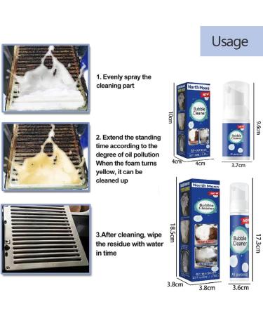 Foaming Heavy Oil Stain Cleaner Foam Cleaner All Purpose Heavy Duty Powerful Rinse-Free Bubble Cleaner Stubborn Oil and Dirt Removing Foaming Spray (3pcs 100ml) 3pcs 100ml - Buy Online on GoSupps.com