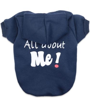 XS Navy Puppy Hoodie - Fleece Pet Sweatshirt for Small Dogs - Buy Online on GoSupps.com