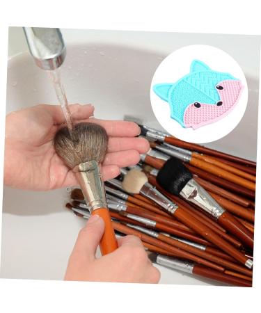 Buy Silicone Makeup Brush Cleaning Mat - Fox Scrub Tool for Effortless Brush Care 17x15cm Blue - Ideal for All Cosmetic Brushes - Buy Online on GoSupps.com