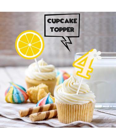 S-FX-0108 Ice Cream Fruit Dessert Cupcake Topper Colorful Glitter Happy Birthday Sensory Pop Game Theme Decor Supplies Baby Shower Boys Girls Birthday Party Decorations - Buy Online on GoSupps.com