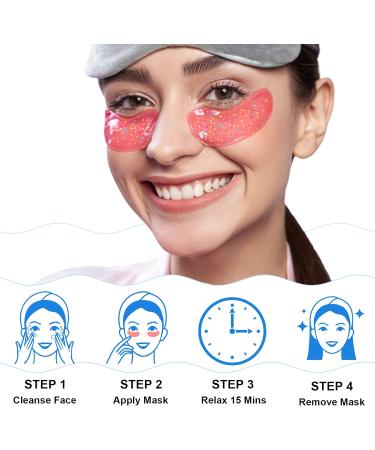 FRDUGAEye Mask Under Eye Masks Natural Collagen Patches - Pearl Pads Moisturizing Care Anti Aging Gels Tighten Skin Relieve Dark Circles Bags Eye Puffiness Fine Lines 12 Pairs - Buy Online on GoSupps.com