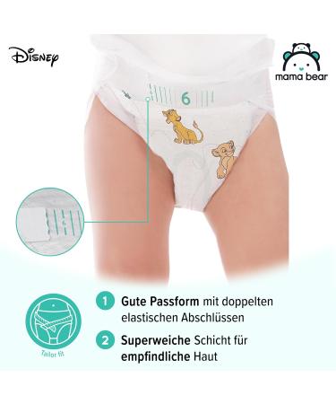 Mama Bear Disney Ultra Dry Size 6 Diapers 140 Pieces - Monthly Box | International Shipping Available - Buy Online on GoSupps.com