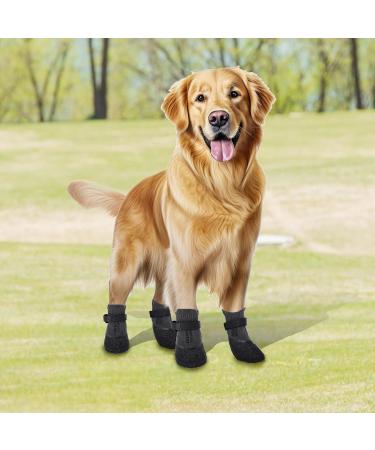 2 Pair Dog Boots for Injures Paws Waterproof Anti-Slip Dog Shoes with Adjustable Reflective Straps Dog Socks Paws Stop Licking Dog Crocs Paw Protector Black - Buy Online on GoSupps.com