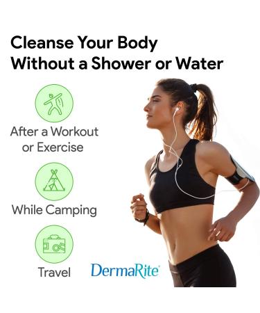 DermaRite Clean & Free Rinse Free Body Wash 2 Pack - 7.5 oz Full Body Shampoo & Cleanser with Shea Butter - Gentle Cleansing & Moisturizing Formula - Buy Online on GoSupps.com