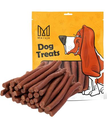 Mersjo Hundeleckerli - 85% High Meat Content Grain & Sugar-Free Dog Treats Natural Chewing Aid Beef Kabanos 500g - Healthy Delicacies for Daily Use - Buy Online on GoSupps.com
