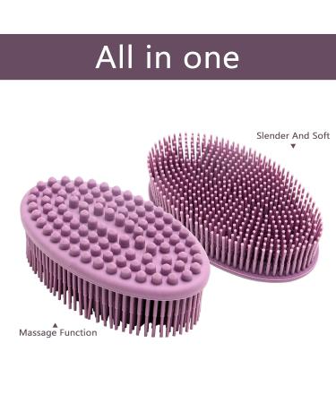 Silicone Bathing Brush - Gentle Shower Brush for Wet & Dry Use | Exfoliate Dead Skin & Improve Circulation | Ideal for Cellulite Massage - Buy Online on GoSupps.com