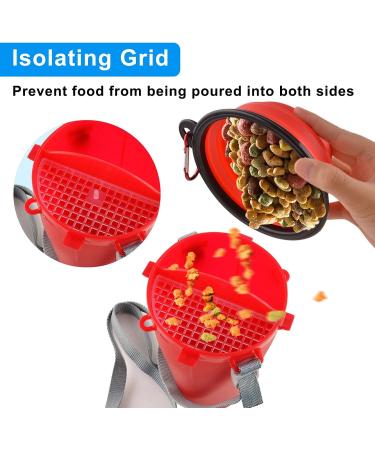 Moacc 800ml 2-in-1 Portable Water Bottle & Dog Bowl - Foldable Travel Accessory for Camping Hiking & Walking (Red) - Buy Online on GoSupps.com