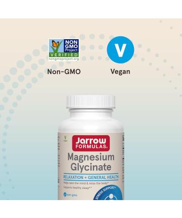 Jarrow Formulas Magnesium Glycinate Veggie Capsules - 360 mg Magnesium per Serving Supports Relaxation and Healthy Sleep 90 Count 30 Day Supply 90 Count (Pack of 1) - Buy Online on GoSupps.com