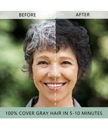 Black Hair Dye Shampoo - Instant Natural Color for Gray Hair - 100% Grey Coverage - 3 in 1 Herbal Coloring - 500mL - Buy Online on GoSupps.com