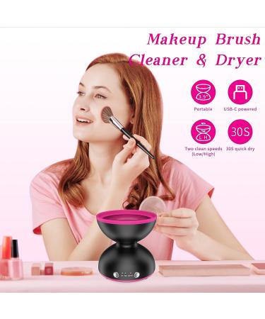Mamgoak Electric Makeup Brush Cleaner & Dryer with Cleaning Solution - Portable & Automatic USB Cosmetic Tool for All Size Brushes - Buy Online on GoSupps.com