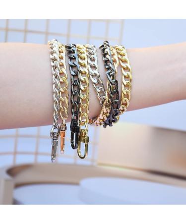 Yuronam 4 Different Sizes Flat Purse Chain Iron Bag Link Chains Shoulder Straps Chains with Metal Buckles Hook for Replacement  DIY Handbags Crafts  47.2/31.5/15.7/7.9 Inches(Silver) Multi size Silver - Buy Online on GoSupps.com