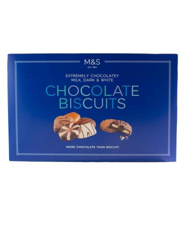 Marks & Spencer / M&S Extremely Chocolatey Milk Dark & White Chocolate Biscuits 500g
