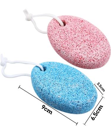 2Pcs Pumice Stone for Foot Polishing Stone for Feet Exfoliates Stone for Foot Feet Scrubber Foot Pumice Stone - Pink & Blue - Buy Online on GoSupps.com