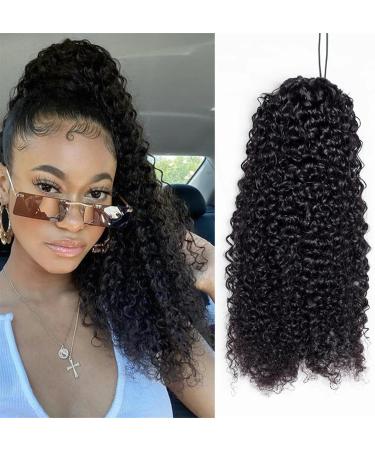 Human Hair Ponytail Hair Piece Curly Drawstring Ponytail for Black Women Kinky Curly Human Hair Ponytail Extension Natural Color Remy Hair 4 Comb Clips in Ponytails Hair Pieces Ponytail Hairpiece fo 16inch 150g Black - Buy Online on GoSupps.com