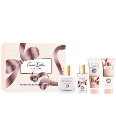 HyBrid & Company Forever Emotion 4Pcs Gift Set For Women 50ml-Perfume&50ml-Mist&50ml-Bodylotion&50ml-Shower Gel
