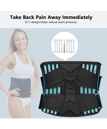 Back Support Belt for Men & Women - Lightweight Breathable Lumbar Brace for Pain Relief Sciatica & Herniated Disc - One Size Fits All - Buy Online on GoSupps.com