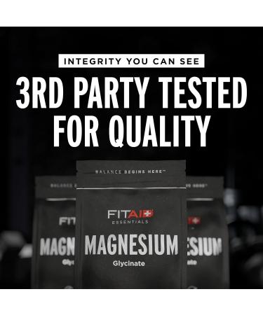 FITAID Essentials Magnesium Glycinate Capsules High Potency Recovery for Weightlifting Running Cycling Muscle Fatigue Relief Bone Health 2 Month Supply 120 Bioavailable Veggie Capsules Magensium Glycinate - Buy Online on GoSupps.com