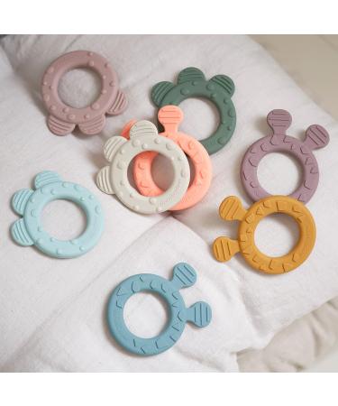 Done by Deer Teething Ring Set of 2 Silicone - Deer Friends Ochre/Green | International Shipping Available - Buy Online on GoSupps.com